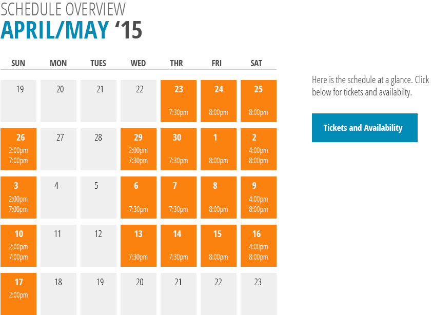 The Outgoing Tide performance schedule